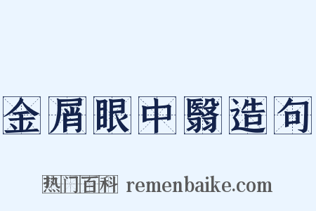 金屑眼中翳造句是什么意思的图片